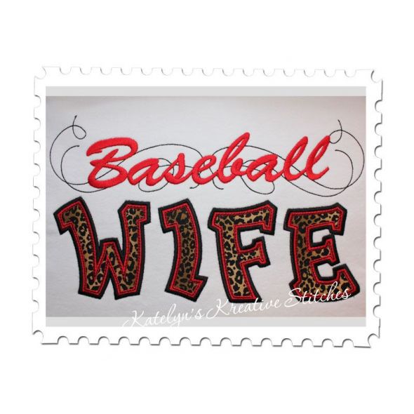 Baseball Wife Applique with a Twist