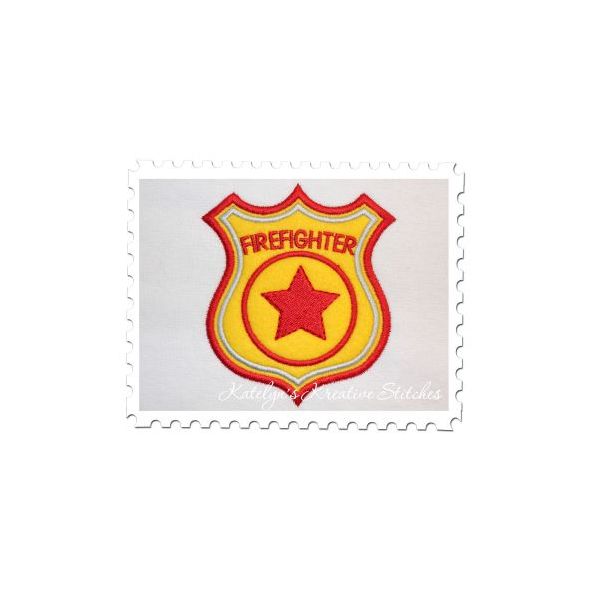 Firefighter Badge Applique