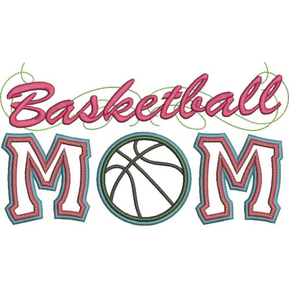 Basketball Applique Mom with a Twist Snap Shot