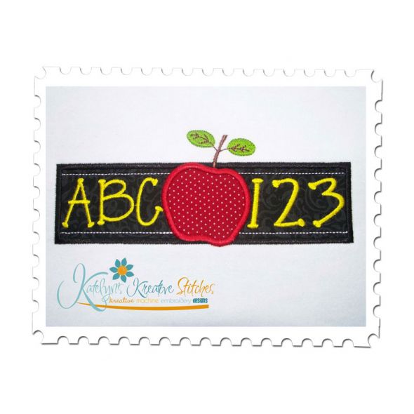 ABC 123 Chalkboard Applique