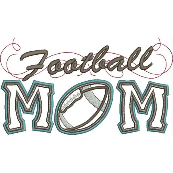 Football Mom Applique with a Twist Snap Shot