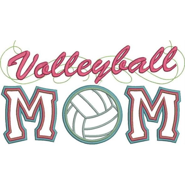 Volleyball Mom Applique Snap Shot