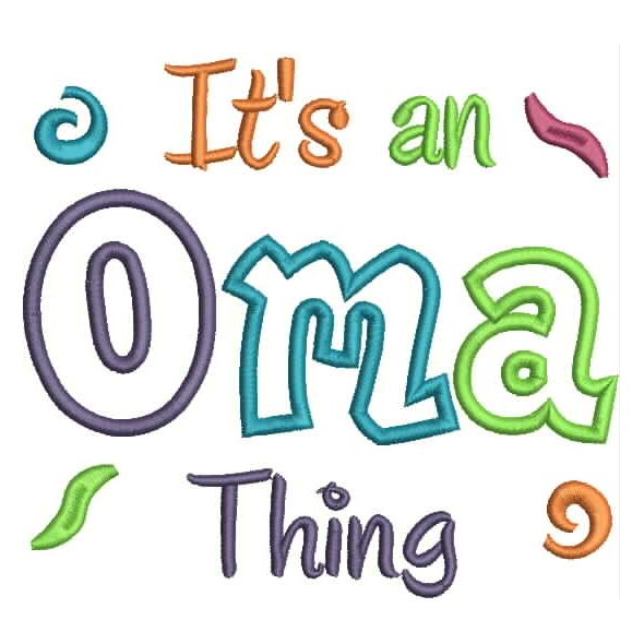 It's an Oma Thing Applique Snap Shot
