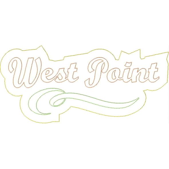 West Point Distressed Applique Snap Shot