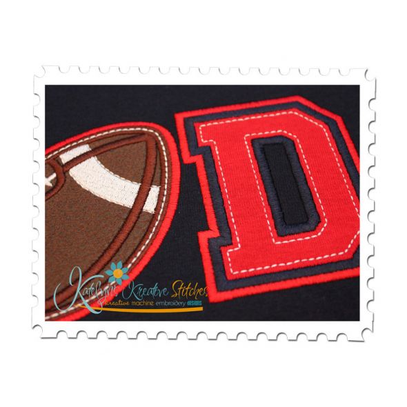DAD Applique with Football Close Up