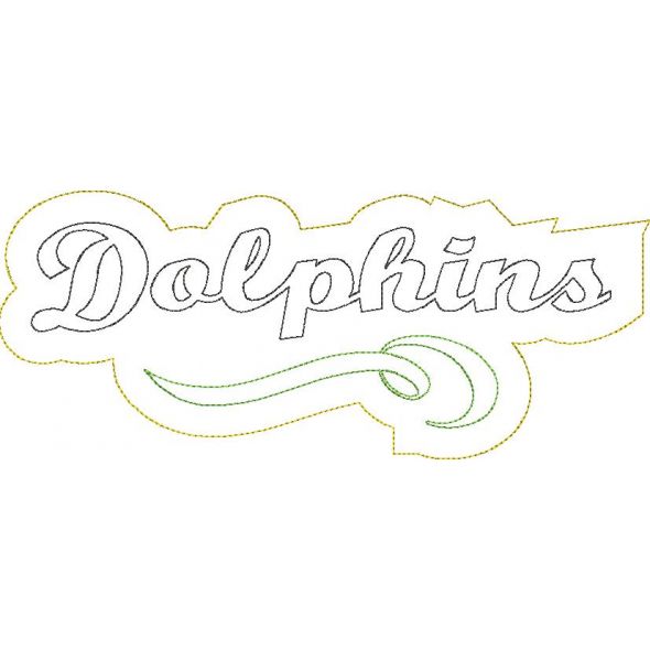 Dolphins Distressed Applique Snap Shot