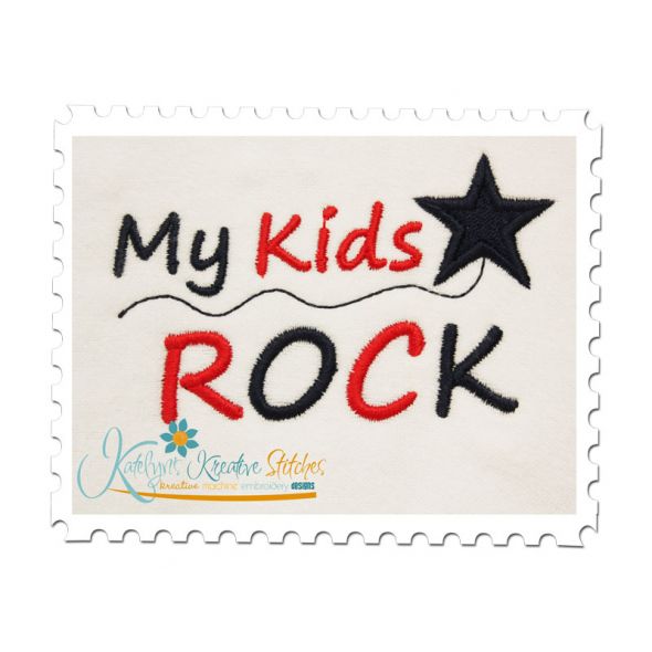 My Kids Rock Satin 4x4