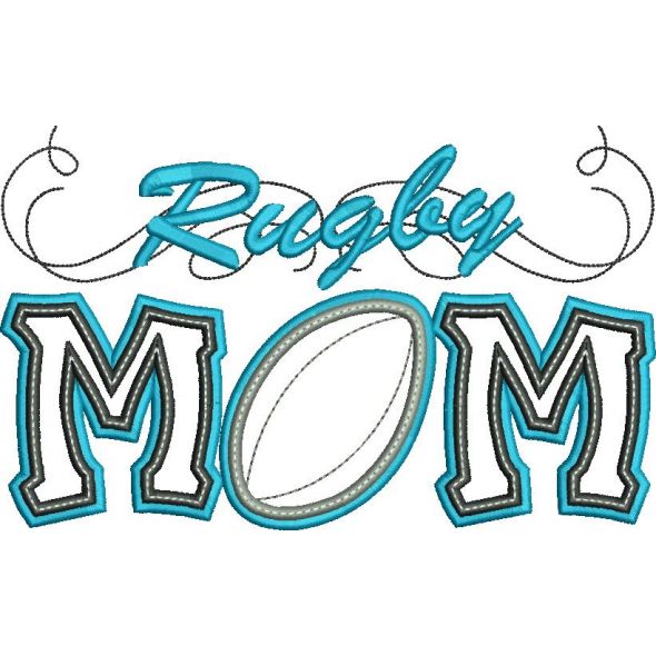 Rugby Mom Applique with a Twist Snap Shot
