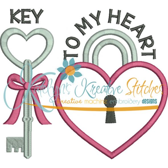 Key to My Heart Applique Snap Shot