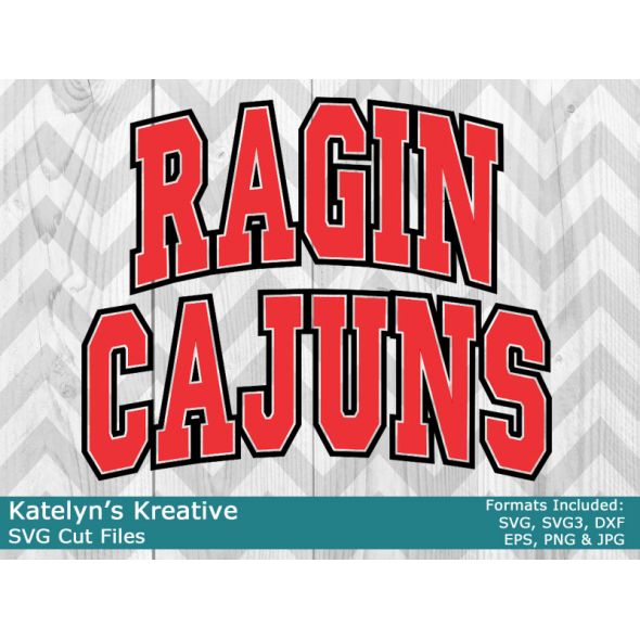Ragin Cajuns Arched SVG Files
