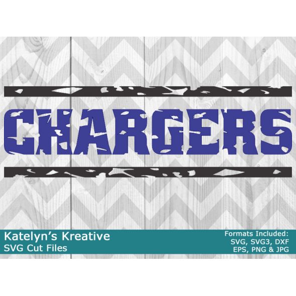 Chargers Distressed SVG Files