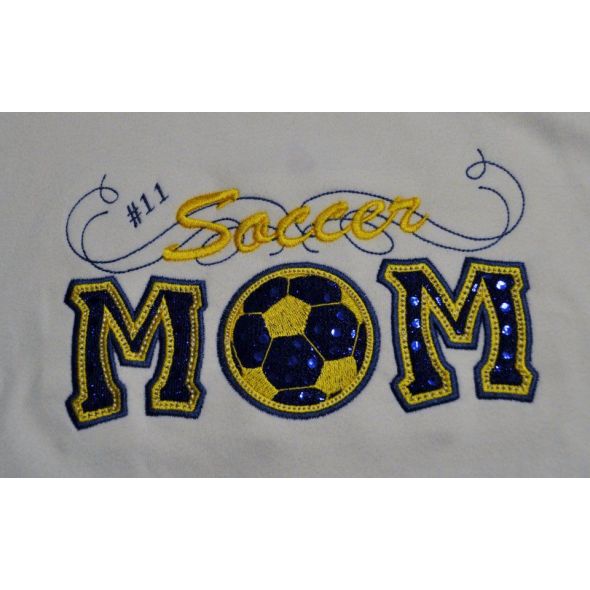 Soccer Mom Applique with a Twist stitched by Creative Chaos