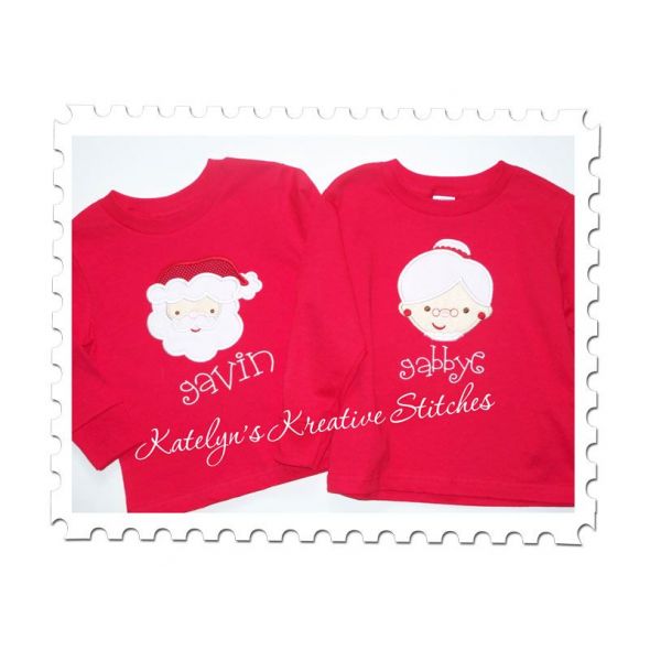 Sample Tees of Mr and Mrs Claus