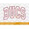 Bucs Arched Applique Embroidery