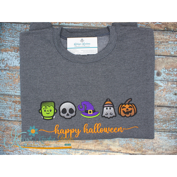 Happy Halloween Icon Embroidery