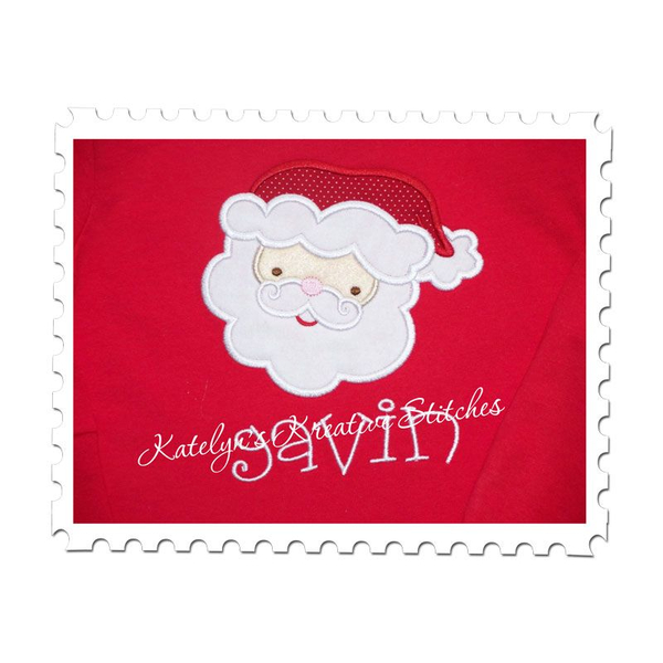 Santa Face Applique Close Up