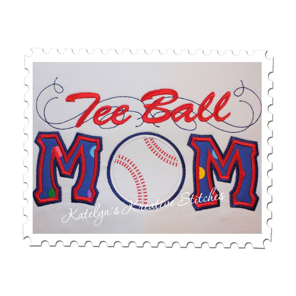 Tee Ball Mom Applique with a Twist