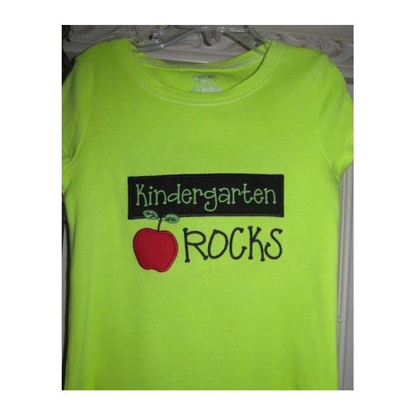Kindergarten Rocks stitched by Shirley Clark