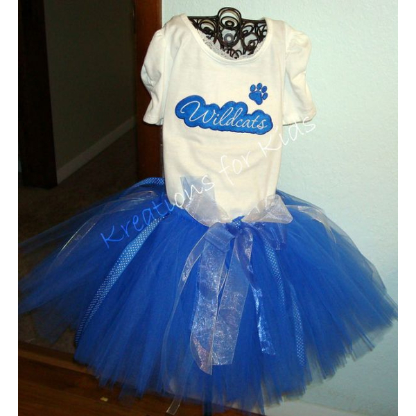 Wildcats Applique Script Tutu by Kreations for Kids