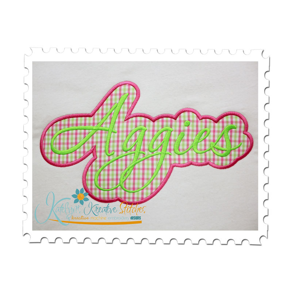 Aggies Applqiue Script