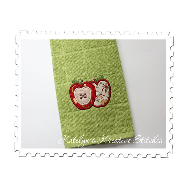 Apple Applique Towels