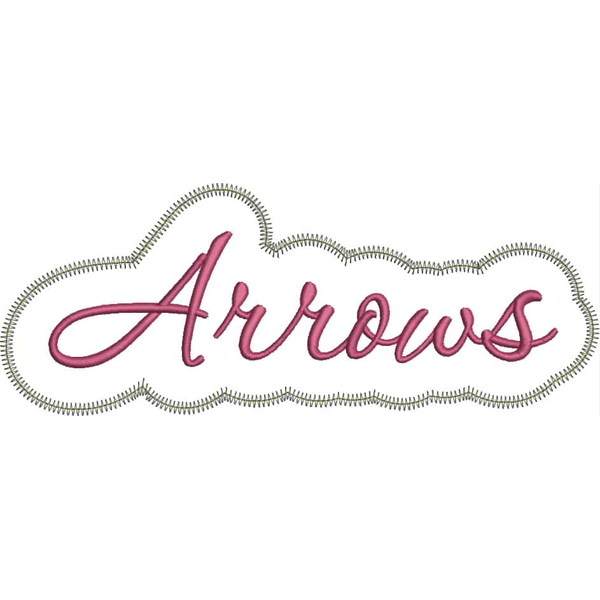 Arrows Applique Script Zig Zag Snap Shot
