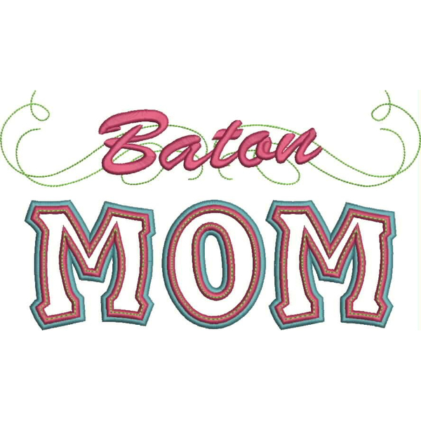 Baton Mom Applique with a Twist