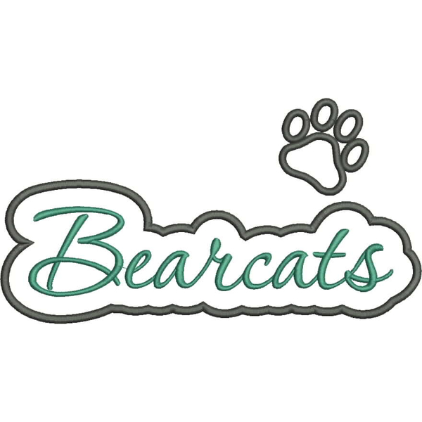 Bearcats Applique Script Satin Snap Shot