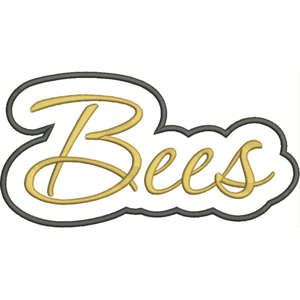Bees Applique Script Satin Snap Shot