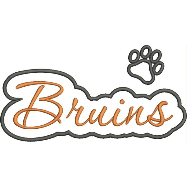 Bruins Applique Script Satin Snap Shot