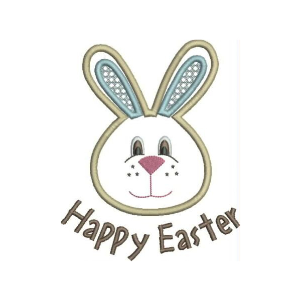 Bunny Boy Face Applique Snap Shot