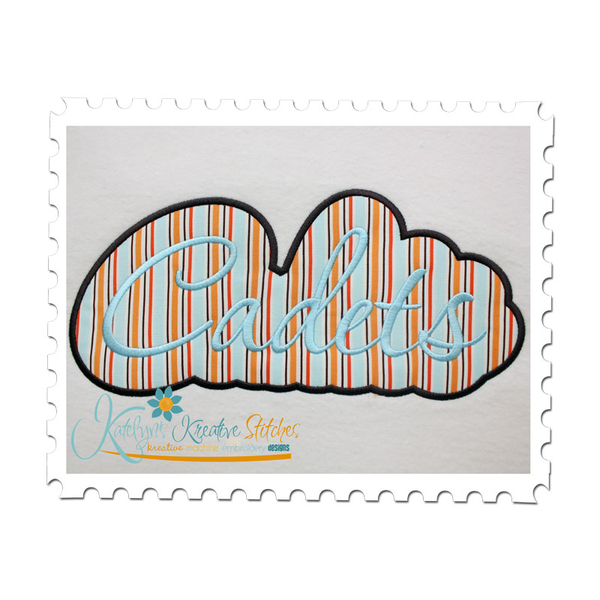 Cadets Applique Script