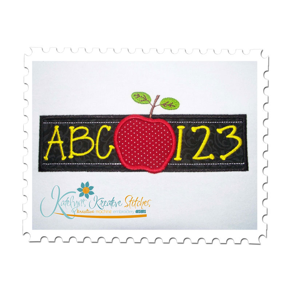 ABC 123 Chalkboard Applique