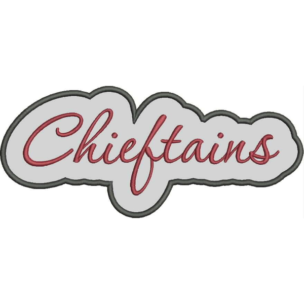 Cheiftians Applique Script Satin Snap Shot