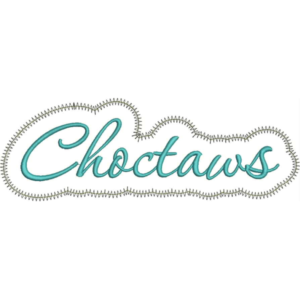 Choctaws Applique Script Zig Zag Snap Shot