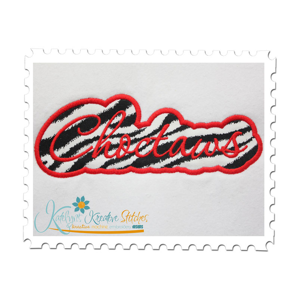 Choctaws Applique Script Satin