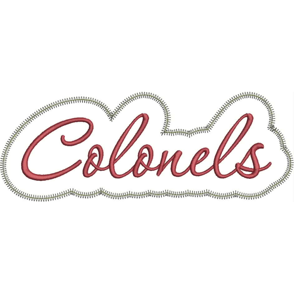 Colonels Applique Script Zig Zag Snap Shot