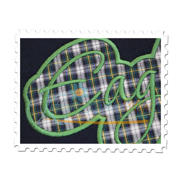 Eagles Applique Script Satin