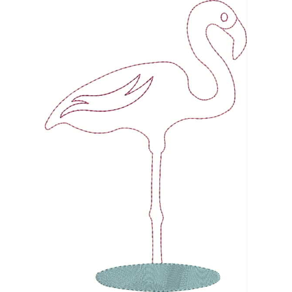 Flamingo Reverse Applique Snap Shot