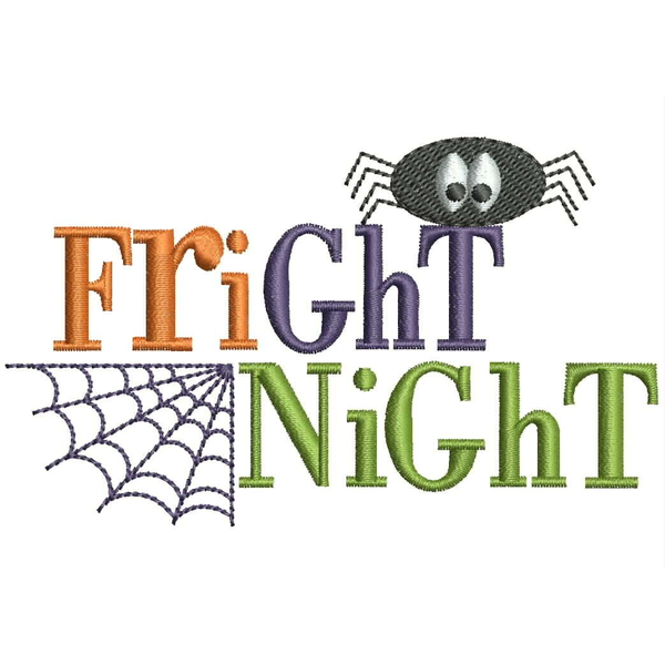 Fright Night  Text with Spider 4x4 Snap Shot