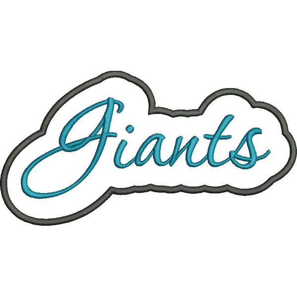 Giants Applique Script Satin Snap Shot