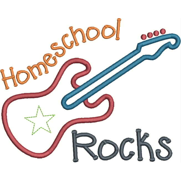 Homeschool Rocks Applique Snap Shot