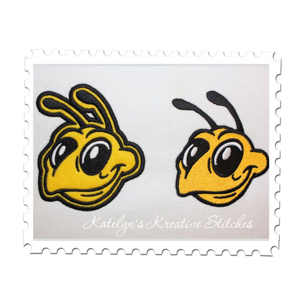 Hornet Applique and Fill Stitch