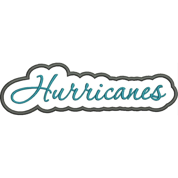 Hurricanes Applique Script Satin Snap Shot