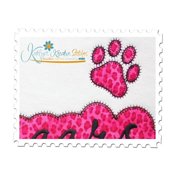 Kougars Applique Script Close Up