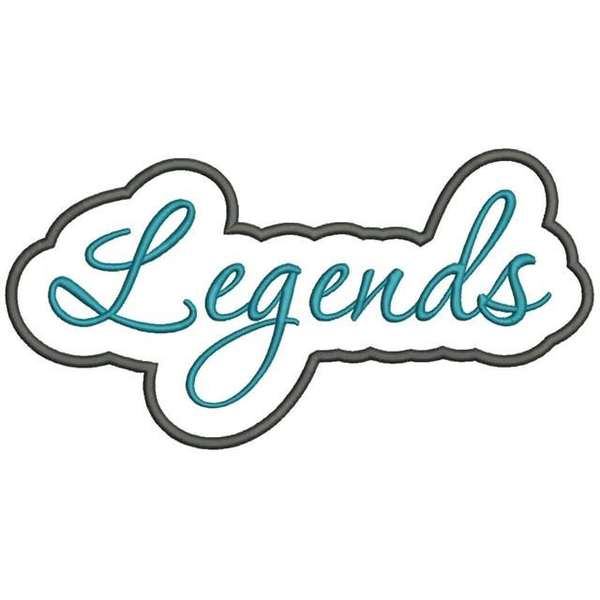 Legends Applique Script Satin Snap Shot