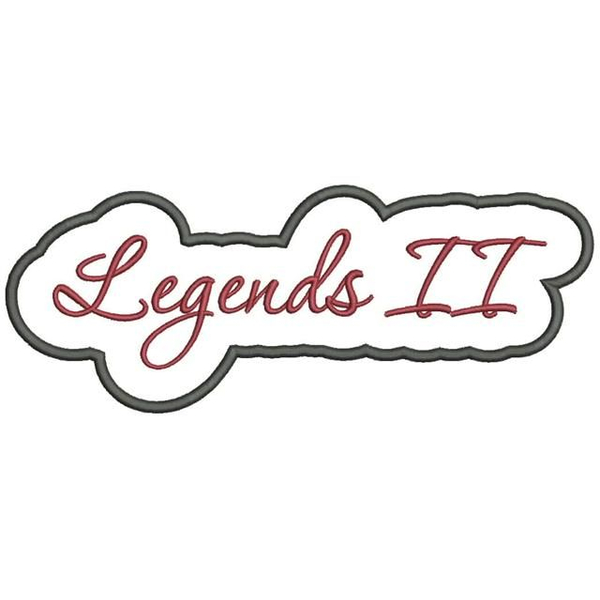 Legends Applique Script Satin Snap Shot