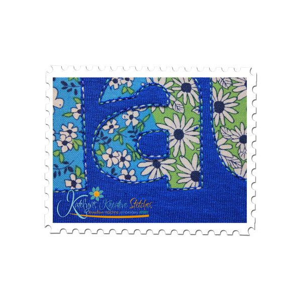 Luau Reverse Applique Close Up