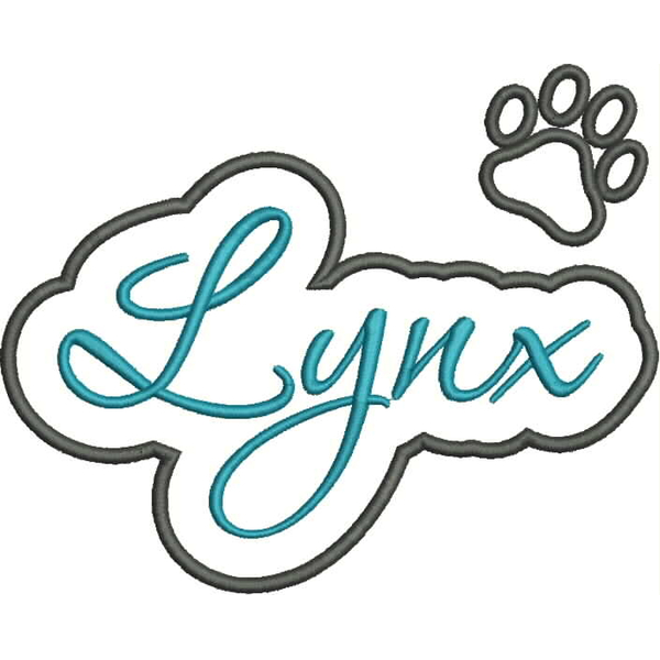 Lynx Applique Script Satin Snap Shot