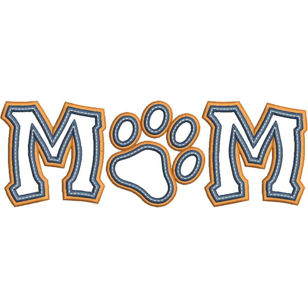 MOM Applique with Paw Snap Shot